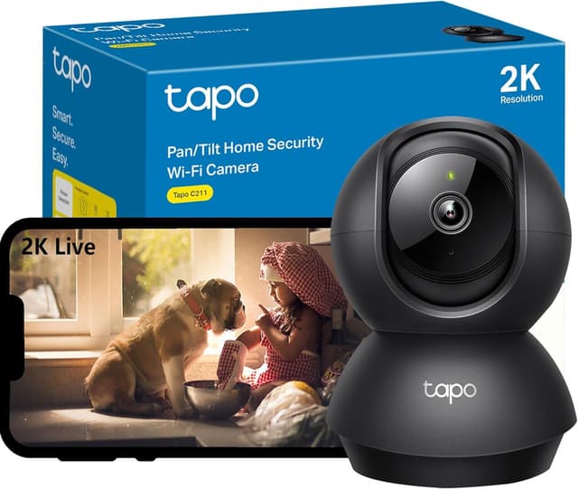 Caméra Wi-Fi intérieure Tapo 2K C211 : 3MP, 360°, vision nocturne et détection intelligente